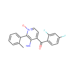 Cc1ccccc1-c1c(N)c(C(=O)c2ccc(F)cc2F)cc[n+]1[O-] ZINC000039298649