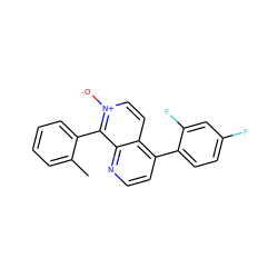 Cc1ccccc1-c1c2nccc(-c3ccc(F)cc3F)c2cc[n+]1[O-] ZINC000068245463