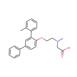 Cc1ccccc1-c1cc(-c2ccccc2)ccc1OCCN(C)CC(=O)O ZINC000028958341