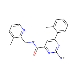 Cc1ccccc1-c1cc(C(=O)NCc2ncccc2C)nc(N)n1 ZINC000045393762