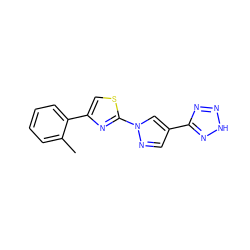 Cc1ccccc1-c1csc(-n2cc(-c3nn[nH]n3)cn2)n1 ZINC000473137685