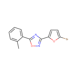 Cc1ccccc1-c1nc(-c2ccc(Br)o2)no1 ZINC000000112056