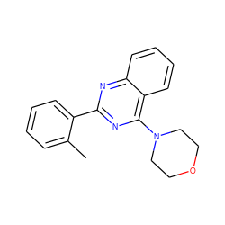 Cc1ccccc1-c1nc(N2CCOCC2)c2ccccc2n1 ZINC000004239246