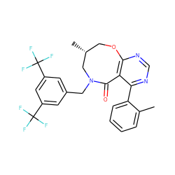 Cc1ccccc1-c1ncnc2c1C(=O)N(Cc1cc(C(F)(F)F)cc(C(F)(F)F)c1)C[C@H](C)CO2 ZINC000028649412