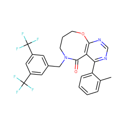 Cc1ccccc1-c1ncnc2c1C(=O)N(Cc1cc(C(F)(F)F)cc(C(F)(F)F)c1)CCCO2 ZINC000028649408