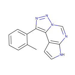 Cc1ccccc1-c1nnn2cnc3[nH]ccc3c12 ZINC001772585501