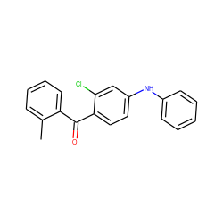 Cc1ccccc1C(=O)c1ccc(Nc2ccccc2)cc1Cl ZINC000013531319