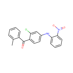 Cc1ccccc1C(=O)c1ccc(Nc2ccccc2[N+](=O)[O-])cc1Cl ZINC000013531279