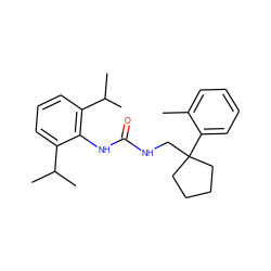 Cc1ccccc1C1(CNC(=O)Nc2c(C(C)C)cccc2C(C)C)CCCC1 ZINC000013736802