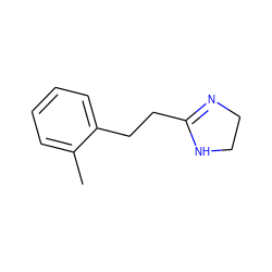 Cc1ccccc1CCC1=NCCN1 ZINC000036294321