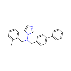 Cc1ccccc1CN(Cc1ccc(-c2ccccc2)cc1)n1ccnc1 ZINC000003639503