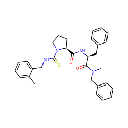 Cc1ccccc1CNC(=S)N1CCC[C@H]1C(=O)N[C@@H](Cc1ccccc1)C(=O)N(C)Cc1ccccc1 ZINC000013780785