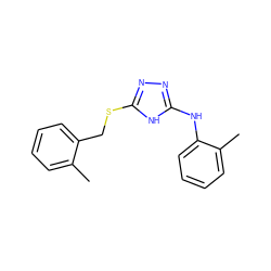 Cc1ccccc1CSc1nnc(Nc2ccccc2C)[nH]1 ZINC000014964066