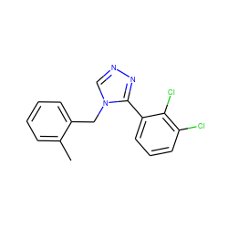 Cc1ccccc1Cn1cnnc1-c1cccc(Cl)c1Cl ZINC000028897851