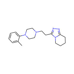 Cc1ccccc1N1CCN(CCc2nnc3n2CCCC3)CC1 ZINC000000001246