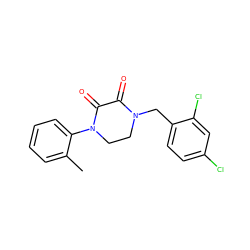 Cc1ccccc1N1CCN(Cc2ccc(Cl)cc2Cl)C(=O)C1=O ZINC000068247213