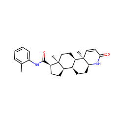 Cc1ccccc1NC(=O)[C@@H]1CC[C@@H]2[C@@H]3CC[C@@H]4NC(=O)C=C[C@]4(C)[C@@H]3CC[C@]12C ZINC000026949854