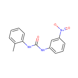 Cc1ccccc1NC(=O)Nc1cccc([N+](=O)[O-])c1 ZINC000005748538