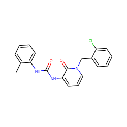 Cc1ccccc1NC(=O)Nc1cccn(Cc2ccccc2Cl)c1=O ZINC000064527130