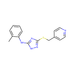 Cc1ccccc1Nc1nc(SCc2ccncc2)n[nH]1 ZINC000014964082