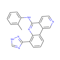 Cc1ccccc1Nc1nc2c(-c3nc[nH]n3)cccc2c2cnccc12 ZINC000073164863