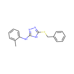 Cc1ccccc1Nc1nnc(SCc2ccccc2)[nH]1 ZINC000014964062