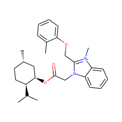 Cc1ccccc1OCc1n(CC(=O)O[C@@H]2C[C@@H](C)CC[C@@H]2C(C)C)c2ccccc2[n+]1C ZINC000003014790