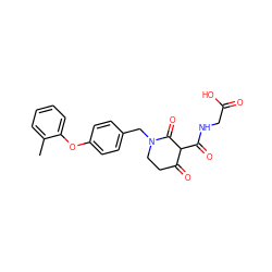 Cc1ccccc1Oc1ccc(CN2CCC(=O)C(C(=O)NCC(=O)O)C2=O)cc1 ZINC000208168958