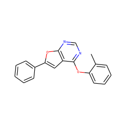 Cc1ccccc1Oc1ncnc2oc(-c3ccccc3)cc12 ZINC000006218639