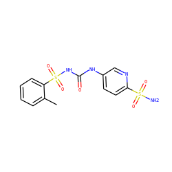 Cc1ccccc1S(=O)(=O)NC(=O)Nc1ccc(S(N)(=O)=O)nc1 ZINC000098209166