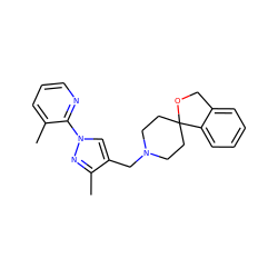 Cc1cccnc1-n1cc(CN2CCC3(CC2)OCc2ccccc23)c(C)n1 ZINC000040394832