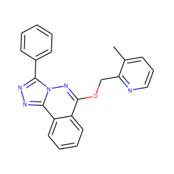 Cc1cccnc1COc1nn2c(-c3ccccc3)nnc2c2ccccc12 ZINC000013559998