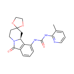 Cc1cccnc1NC(=O)Nc1cccc2c1[C@@H]1CC3(CCN1C2=O)OCCO3 ZINC000140939400