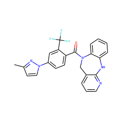 Cc1ccn(-c2ccc(C(=O)N3Cc4cccnc4Nc4ccccc43)c(C(F)(F)F)c2)n1 ZINC000000602490