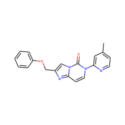 Cc1ccnc(-n2ccc3nc(COc4ccccc4)cn3c2=O)c1 ZINC000203691914