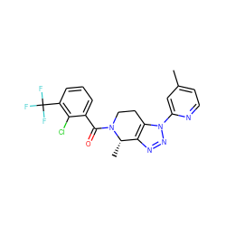 Cc1ccnc(-n2nnc3c2CCN(C(=O)c2cccc(C(F)(F)F)c2Cl)[C@H]3C)c1 ZINC000218452267