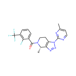 Cc1ccnc(-n2nnc3c2CCN(C(=O)c2cccc(C(F)(F)F)c2F)[C@H]3C)n1 ZINC000226016828