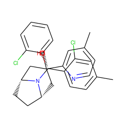 Cc1ccnc(C2(O)C[C@@H]3CC[C@H](C2)N3[C@H](c2ccccc2Cl)c2ccc(C)cc2Cl)c1 ZINC000040879685