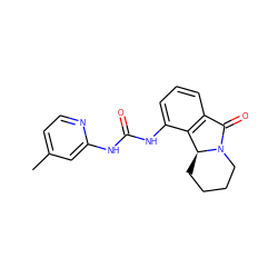 Cc1ccnc(NC(=O)Nc2cccc3c2[C@@H]2CCCCN2C3=O)c1 ZINC000118087895