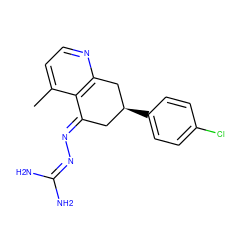 Cc1ccnc2c1/C(=N/N=C(N)N)C[C@H](c1ccc(Cl)cc1)C2 ZINC000013474674