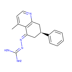 Cc1ccnc2c1/C(=N/N=C(N)N)C[C@H](c1ccccc1)C2 ZINC000013474668