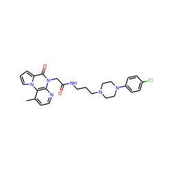 Cc1ccnc2c1n1cccc1c(=O)n2CC(=O)NCCCN1CCN(c2ccc(Cl)cc2)CC1 ZINC000066167362