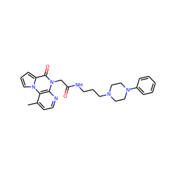 Cc1ccnc2c1n1cccc1c(=O)n2CC(=O)NCCCN1CCN(c2ccccc2)CC1 ZINC000066136284