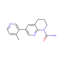 Cc1ccncc1-c1cnc2c(c1)CCCN2C(N)=O ZINC000218554615