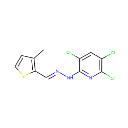 Cc1ccsc1/C=N/Nc1nc(Cl)c(Cl)cc1Cl ZINC000006320249