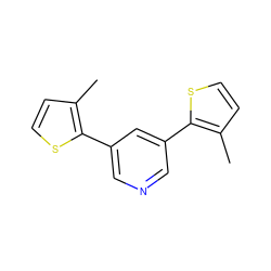 Cc1ccsc1-c1cncc(-c2sccc2C)c1 ZINC000146943197