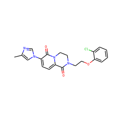 Cc1cn(-c2ccc3n(c2=O)CCN(CCOc2ccccc2Cl)C3=O)cn1 ZINC000103247236
