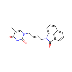 Cc1cn(C/C=C/CN2C(=O)c3cccc4cccc2c34)c(=O)[nH]c1=O ZINC000066259078