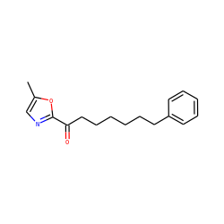 Cc1cnc(C(=O)CCCCCCc2ccccc2)o1 ZINC000034803670