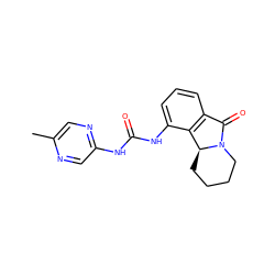 Cc1cnc(NC(=O)Nc2cccc3c2[C@@H]2CCCCN2C3=O)cn1 ZINC000116944576